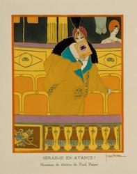"Serais-Je en Avance? - Manteau de théâtre de Paul Poiret," plate VI from Gazette du Bon Ton, Volume 1, No. 2