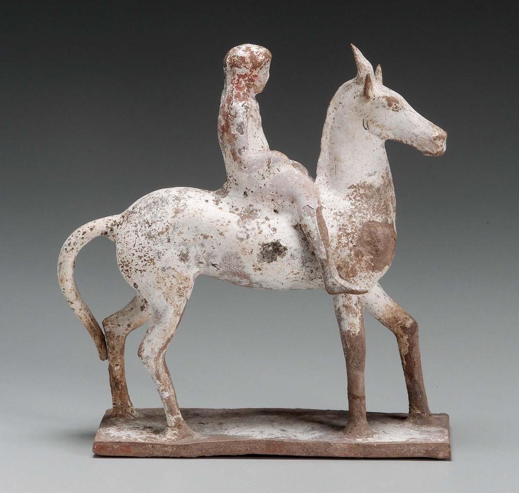 Figurine of youth on horseback