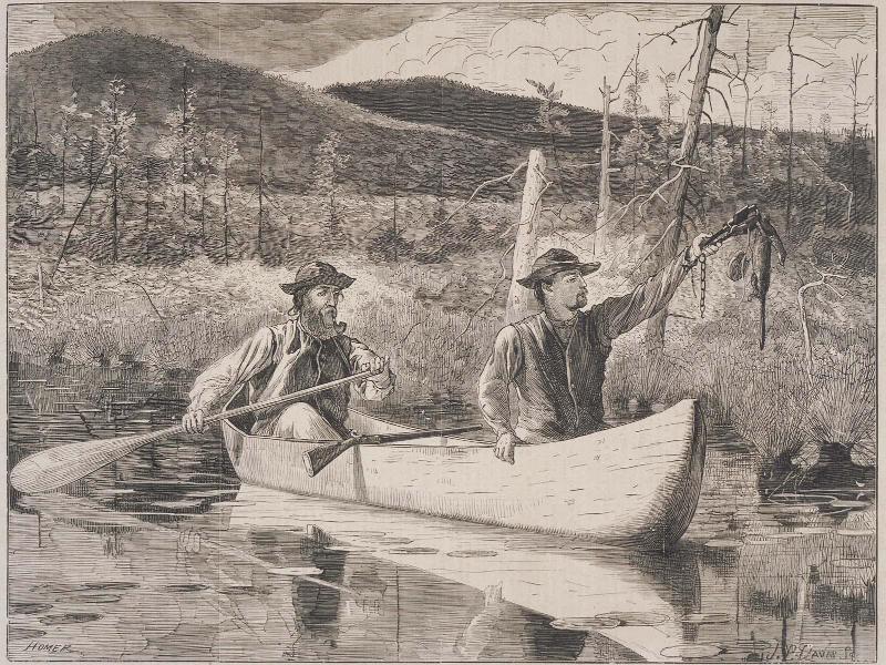 Trapping In The Adirondacks (For Every Saturday, December 24, 1870, p. 849)