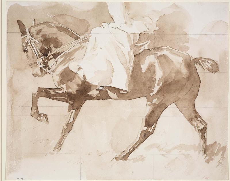 Sketch of a Lady on Horseback, Sidesaddle