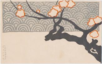 Plum Tree with Wave Motifs from "Taiyô"