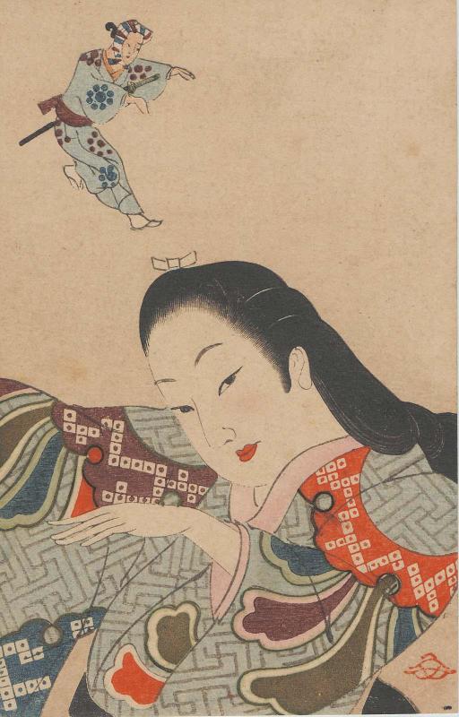 Woman in Genroku Style (from an unidentified series)