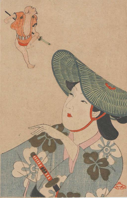Woman in Genroku Style (from an unidentified series)