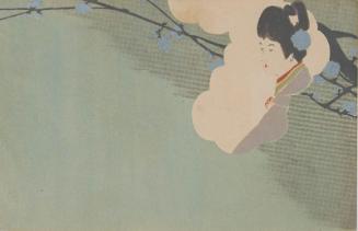 Young Woman with Cherry Blossoms