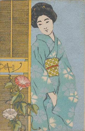 Woman with Morning Glories