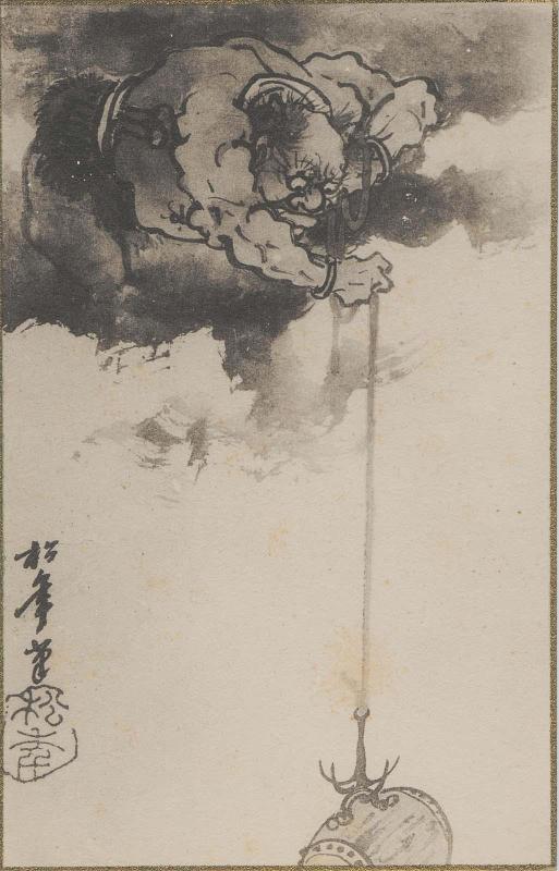 Thunder God Retrieving a Drum, from a series of Ôtsu-e subjects