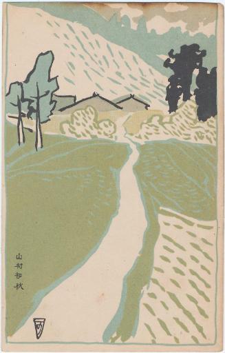 Mountain Village in Early Autumn from Nikkan ehagaki