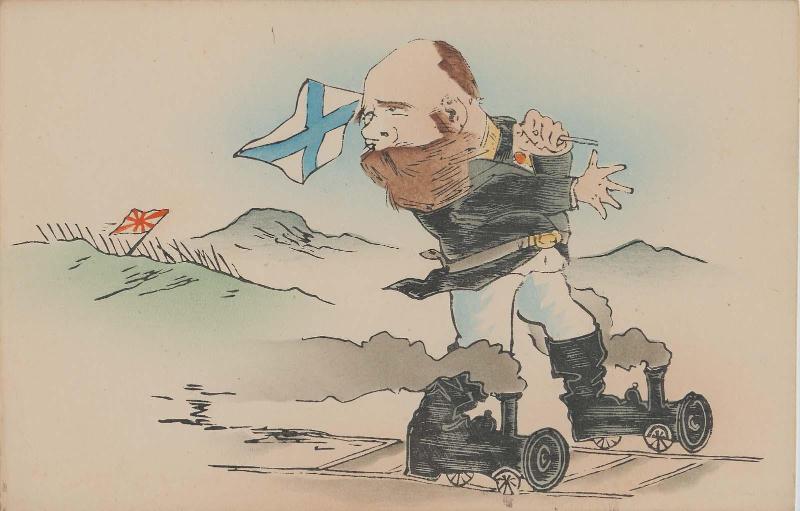 Russian General Wearing Steam Train Boots