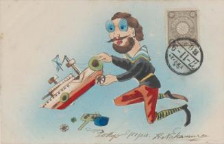 Russian Sailor Fixing his Boat