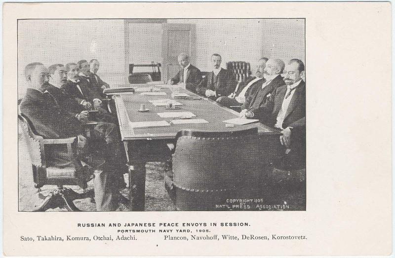 Russian and Japanese Peace Envoys in Session, Portsmouth Navy Yard, 1906