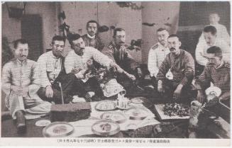 Naval Officers on the Battleship Mikasa just after the Battle of the Yellow Sea
