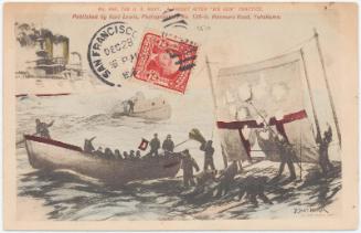 No.496 The US Navy, A Target after ''Big Gun" Practice