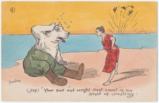 (Jap) "Your Size and Weight don't Count in my Style of Wrestling" (from an unidentified series)