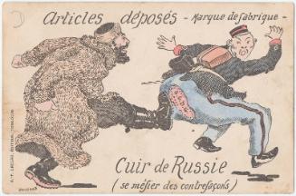 The Russian Leaving a Foot Print on the Bottom of a Japanese Soldier