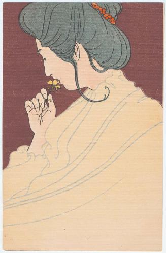 Woman with a Sprig of Flowers