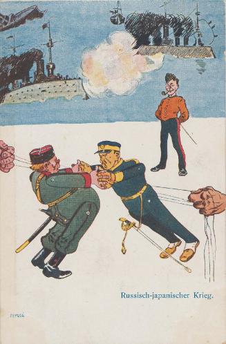 Russian and Japanese Soldier Toys Fighting