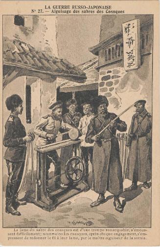 Sharpening of the Sabres of Cossacks No.27 (from an unidentified series) of Russo-Japanese War