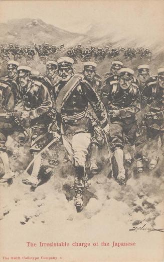 The Irresistible Charge of the Japanese, No.4 from the Swift Collotype Company Series