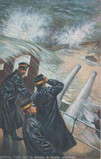 Admiral Togo on the Bridge in Rough Weather from the series The Japanese Navy , Wide- Wide- World, 9293
