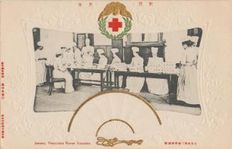 Official Commemoration Card: Imperial Princesses Making Bandages
