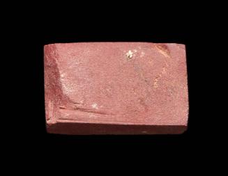 Red stone, rectangular tablet