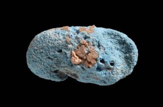 Fragment of blue paste or pigment