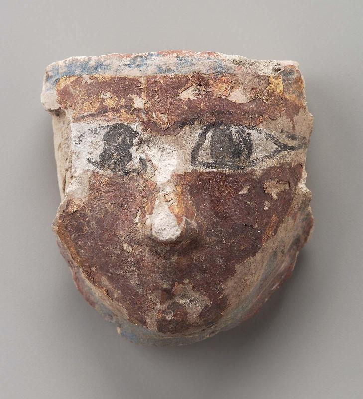 Face of a mummy mask or coffin