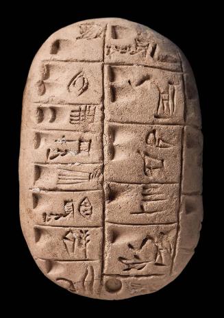 Tablet with pictographs