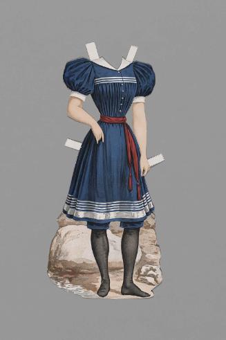 Bathing costume for paper doll