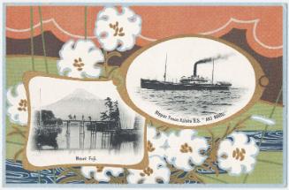 Mt. Fuji and S.S. Aki maru