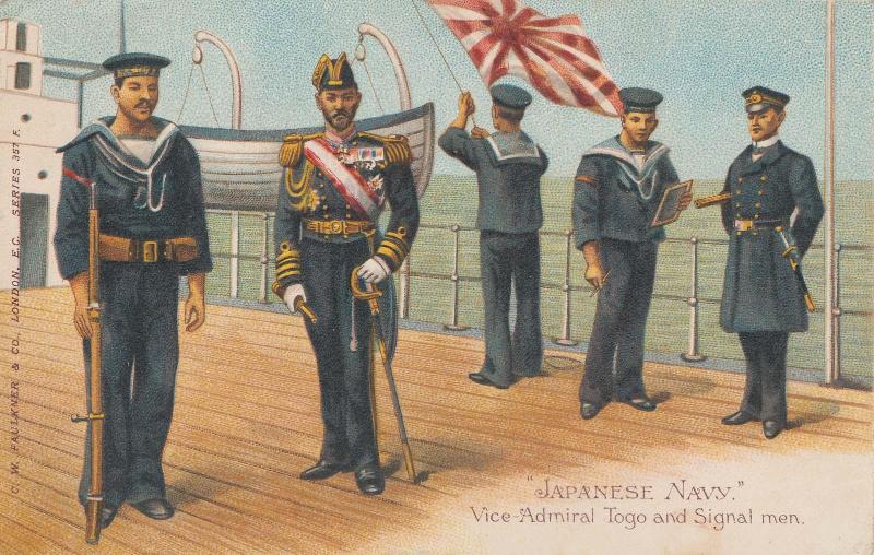 "Japanese Navy" Vice-Admiral Togo and Signal Men from the Series 357 F