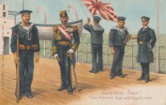 "Japanese Navy" Vice-Admiral Togo and Signal Men from the Series 357 F