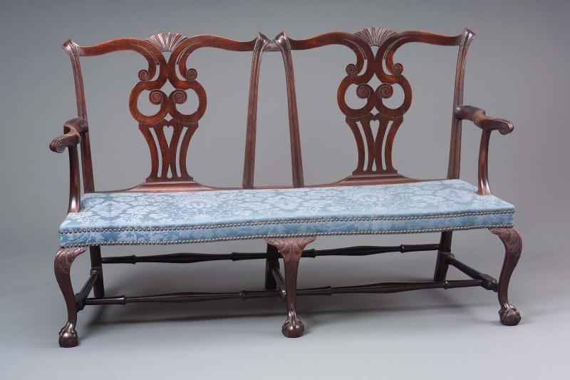 Double chair-back settee