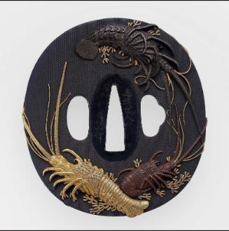 Tsuba with design of crayfish