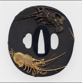 Tsuba with design of crayfish