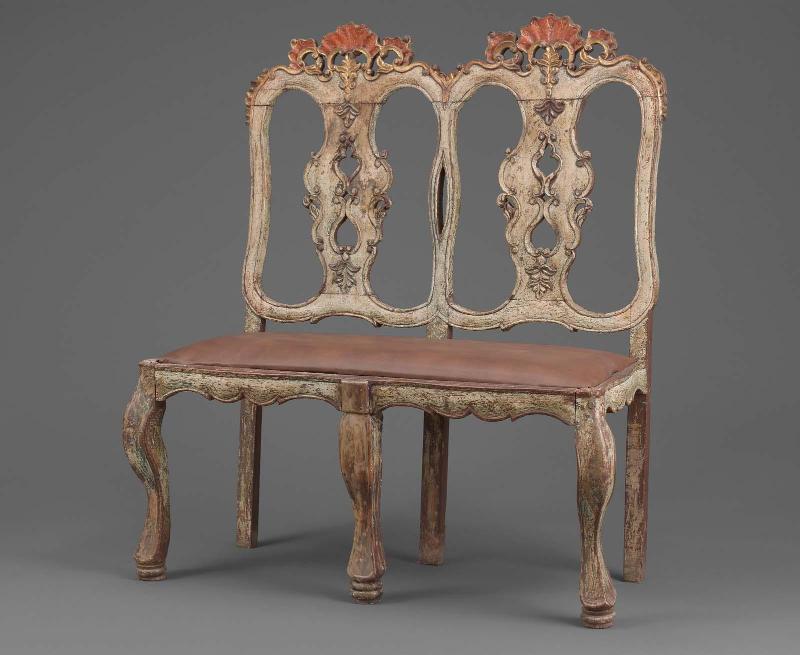 Double chair-back settee