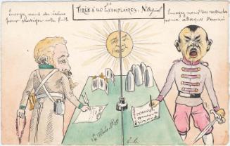 Russian and Japanese Generals Writing Letters to Their Home Countries, No.26 from the series La Fleche