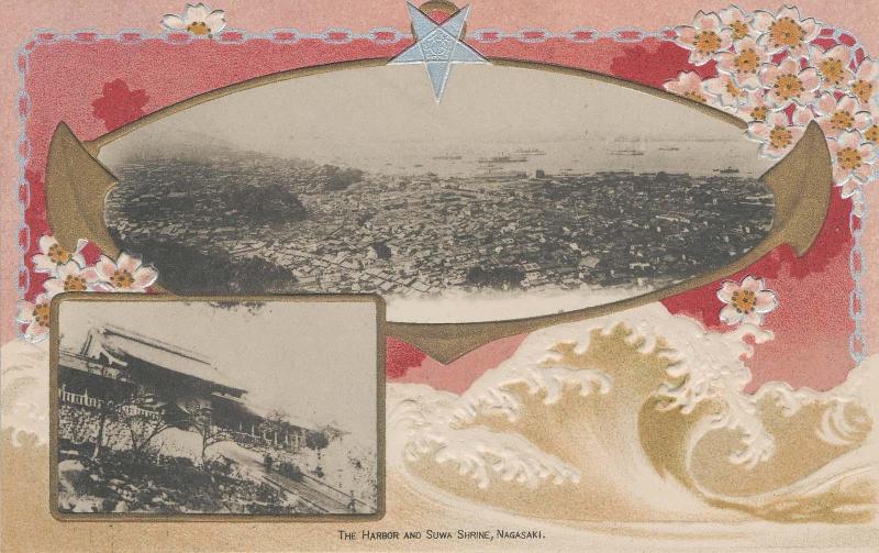 The Harbor and Suwa Shrine, Nagasaki