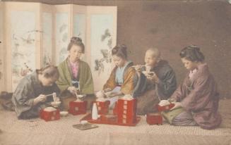 Family Eating Soba Noodles