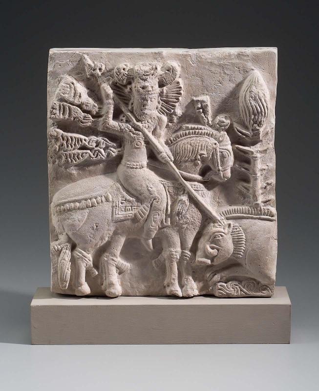 Horseman spearing a boar