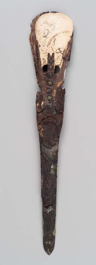 Dagger with pommel and scabbard