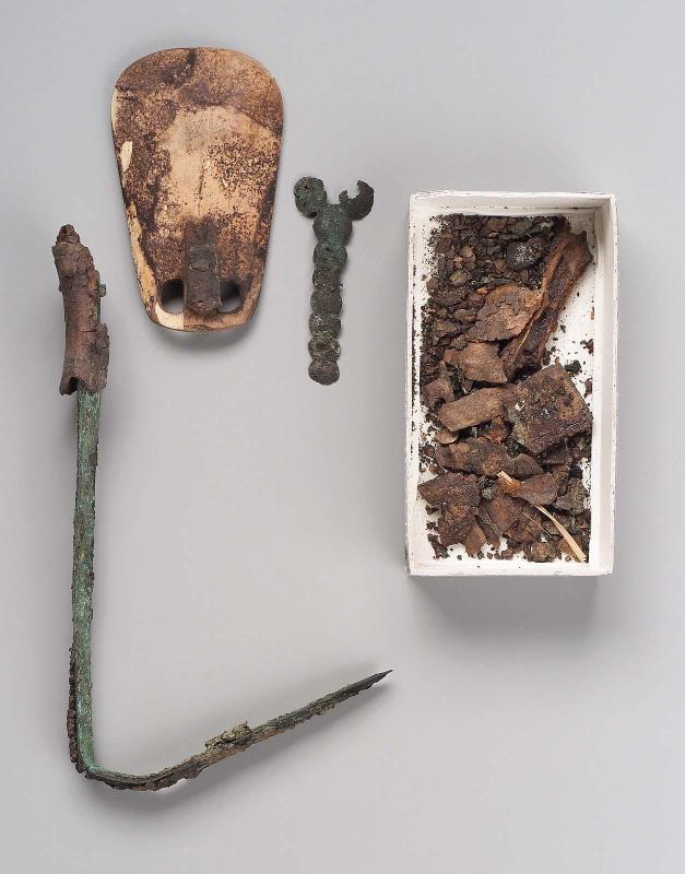 Dagger blade, pommel, and rivets