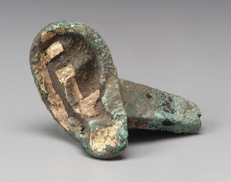 Ear from a bronze statue