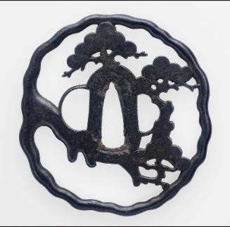 Tsuba with design of pine trees