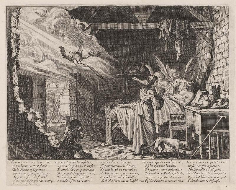Lazarus on His Deathbed (The Parable of the Rich Man and Lazarus, Plate 3)