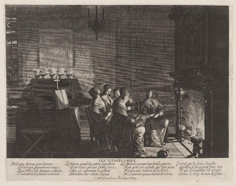 The Wise Virgins Resting by the Fireplace