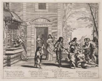 A Family Giving Water to the Poor (Les Oeuvres de miséricorde, Plate 2)