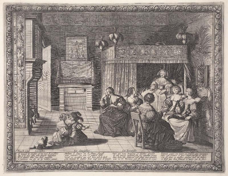 The Visit to the New Mother (Le Mariage à la ville, Plate 5)