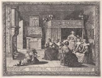The Visit to the New Mother (Le Mariage à la ville, Plate 5)