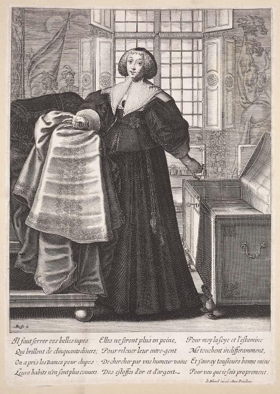 A Woman Pressing Her Skirts